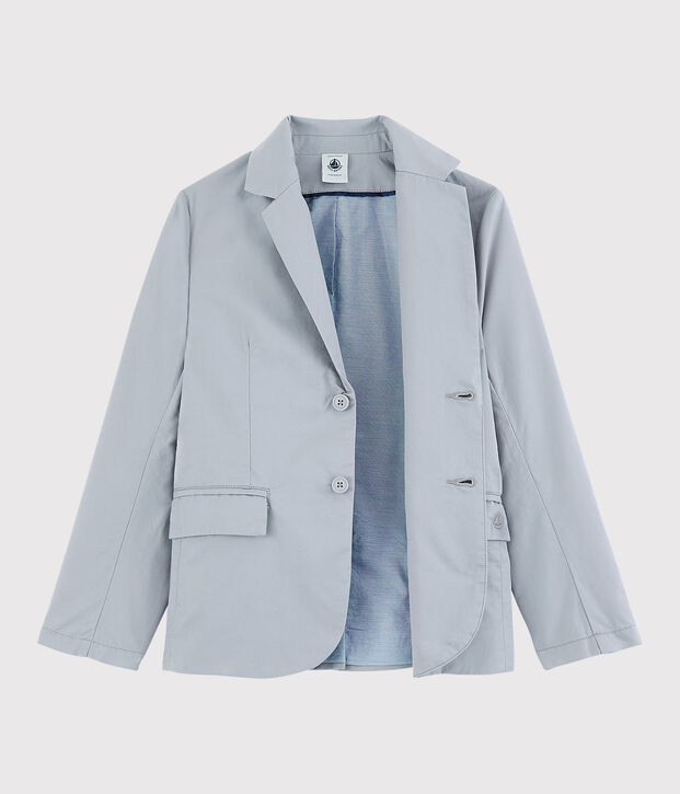 Veste en serge craquante enfant gar&ccedil;on gris