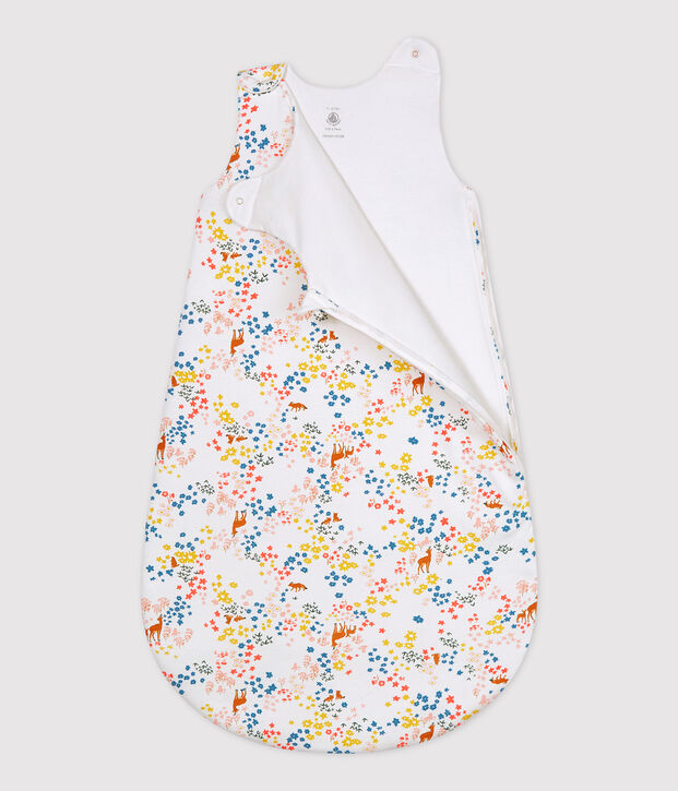 GIGOTEUSE &Agrave; FLEURS B&Eacute;B&Eacute; EN COTON BIOLOGIQUE TOG 2&nbsp; blanc/multicouleur