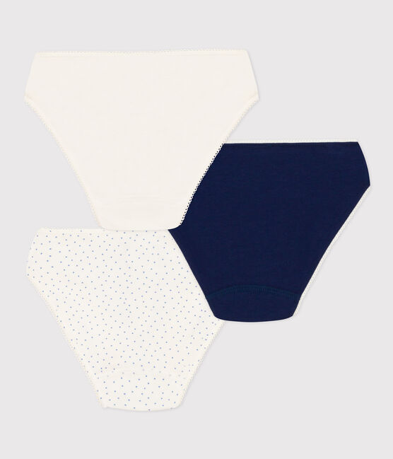 Lot de 3 culottes à pois en coton et élasthanne petite fille variante 1