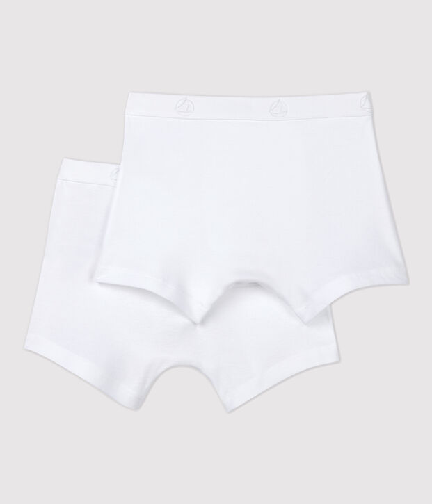 Lot de 2 boxers blancs petit gar&ccedil;on multicouleur