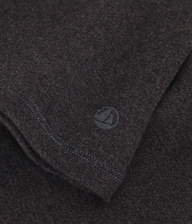 Tee-shirt l'Iconique Col roul&eacute; en coton femme gris CITY CHINE