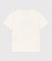 Tee-shirt manches courtes en coton enfant fille / garçon blanc MARSHMALLOW