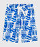 Bermuda short enfant en coton imprimé bleu MARSHMALLOW/ PORCELANA