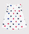 Robe bébé en coton à manches courtes et body intégré tricoeur blanc MARSHMALLOW/blanc MULTICO