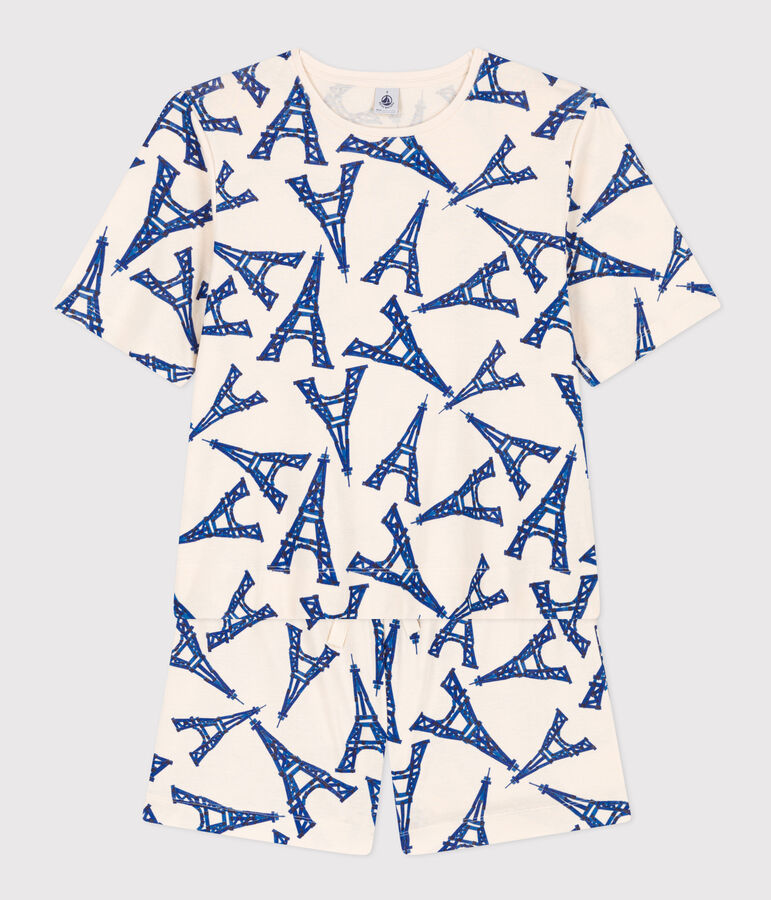 Pyjacourt Paris en coton femme blanc AVALANCHE/ MULTICO