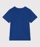 Tee-shirt enfant manches courtes en coton bleu