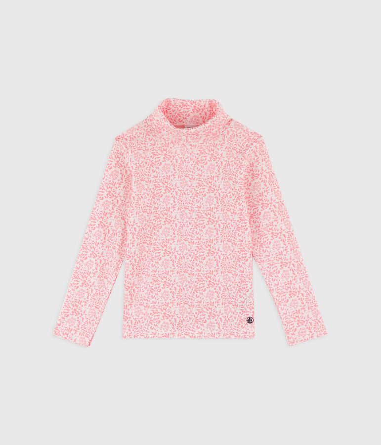Sous-pull &agrave; imprim&eacute; enfant gar&ccedil;on fille blanc/rose