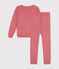 Pyjama en bouclette éponge grattée unie femme rose ROSEWOOD