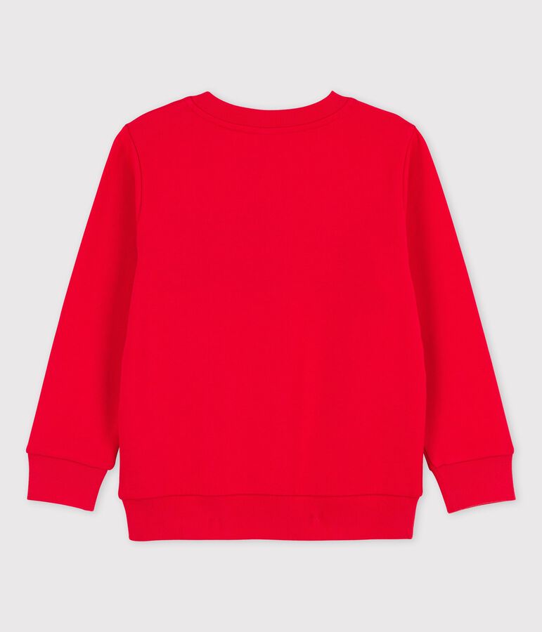 Sweatshirt en molleton enfant gar&ccedil;on rouge PEPS