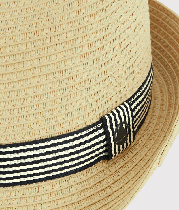 Chapeau de paille enfant fille-gar&ccedil;on rose