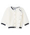 Cardigan bébé mixte en sherpa moutonnée blanc MARSHMALLOW