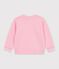 Sweatshirt enfant en coton uni rose clair
