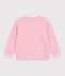 Sweatshirt enfant en coton uni rose