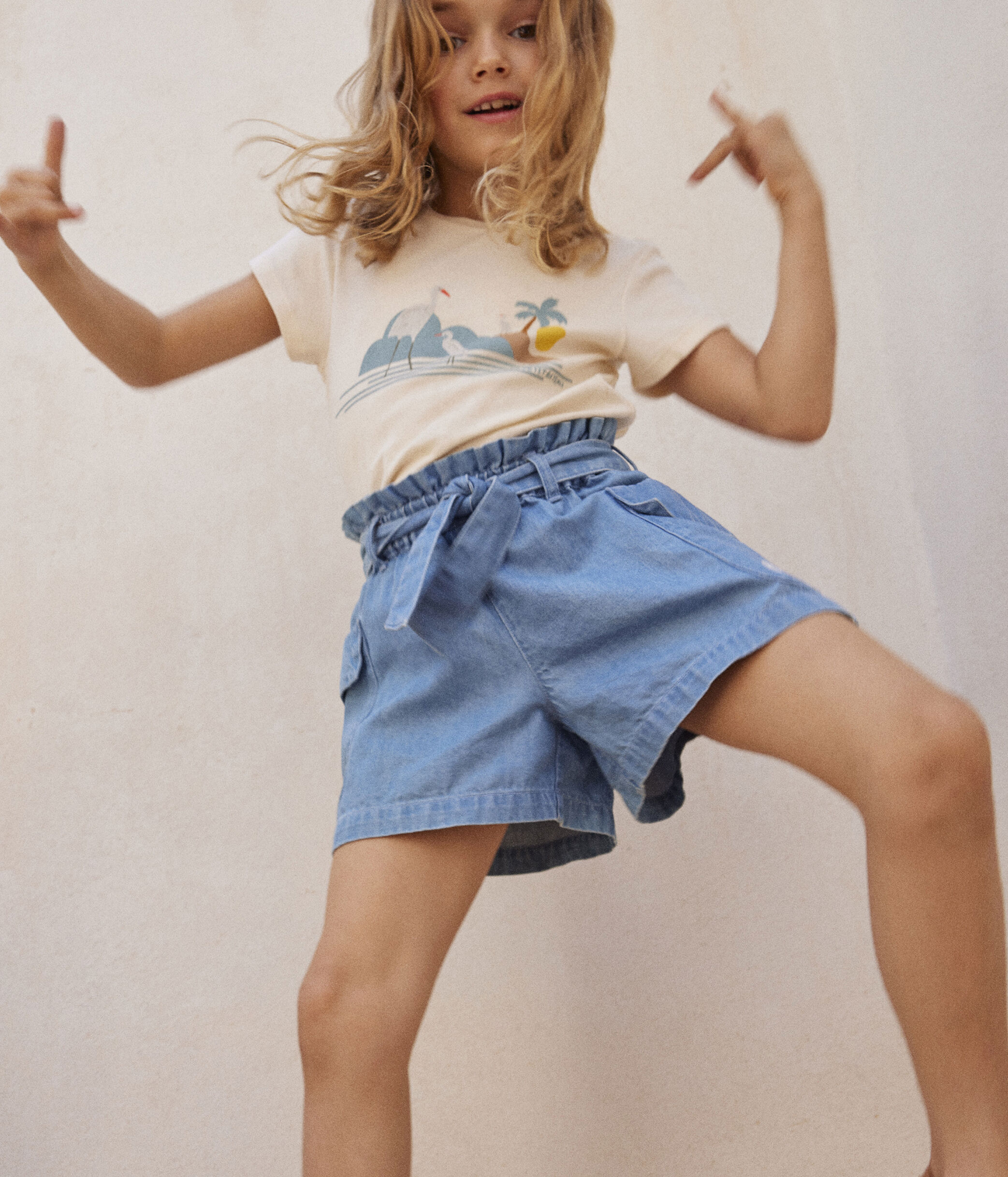 Jean Fille Petit Bateau - Denim Extensible, Coupe Droite, Taille Mi-haute, Broderie Cœur