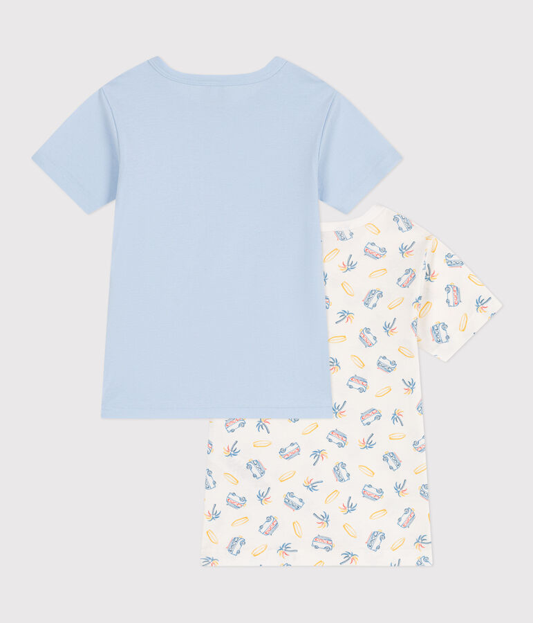Lot de 2 tee-shirts enfant en coton manches courtes imprim&eacute; vans variante 1