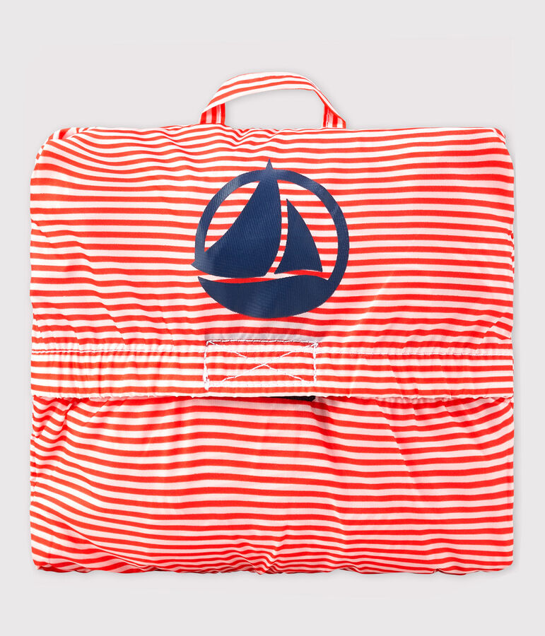 Coupe-vent en polyamide recycl&eacute; b&eacute;b&eacute; fille/gar&ccedil;on rose GROSEILLER/blanc MARSHMALLOW