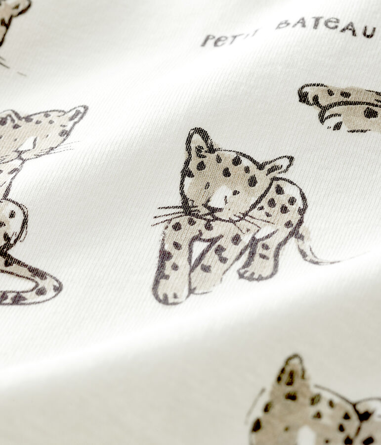 Tee-shirt manches courtes b&eacute;b&eacute; gar&ccedil;on blanc MARSHMALLOW