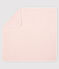 Drap de maternité bébé en côte rose FLEUR/gris CONCRETE