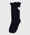Chaussettes hautes enfant fille bleu SMOKING