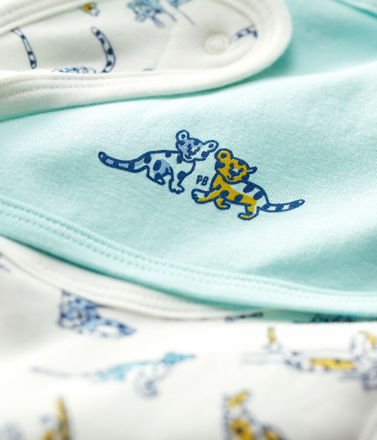 Lot de 2 bavoirs  en coton biologique multicouleur