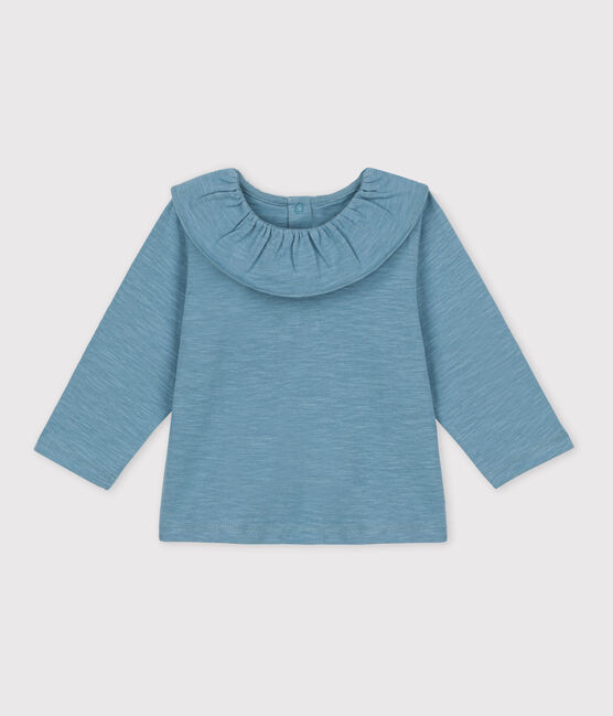 Blouse manches longues bébé en jersey léger bleu ROVER