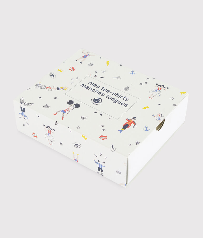 Lot de 2 tee-shirts manches longues imprim&eacute; festif petit gar&ccedil;on variante 1