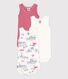 Lot de 3 bodies sans manches Paris bébé en coton