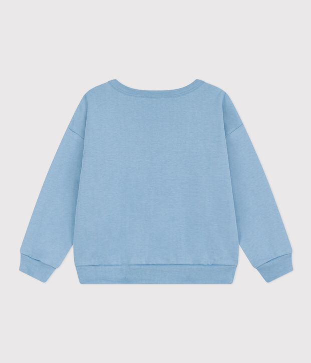 Sweatshirt imprim&eacute; en molleton enfant fille / gar&ccedil;on bleu