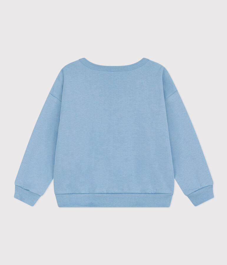 Sweatshirt imprim&eacute; en molleton enfant fille / gar&ccedil;on bleu AZUL