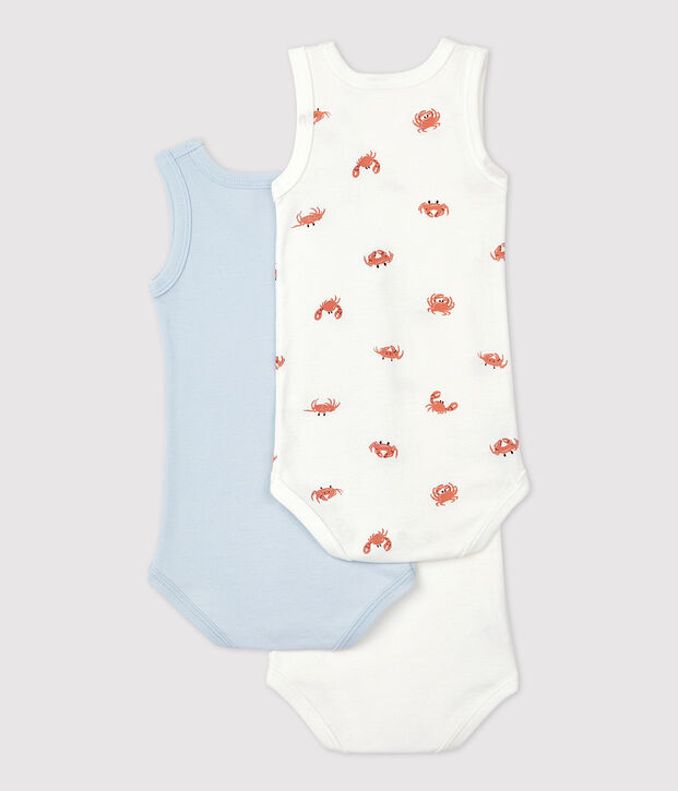 Lot de 3 bodies sans manches en coton multicouleur