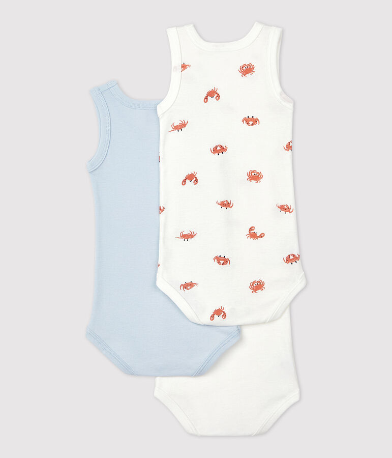 Lot de 3 bodies sans manches en coton multicouleur
