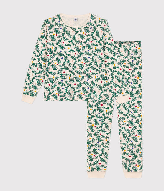 Pyjama en coton imprimé sapin de Noël femme blanc AVALANCHE/ MULTICO