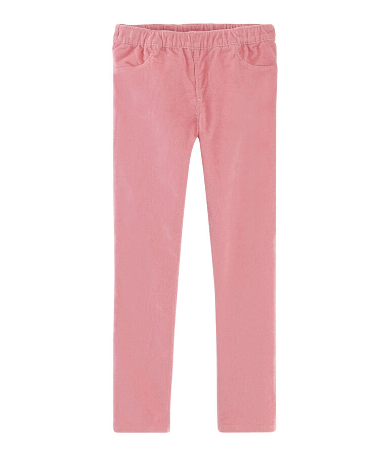 Velours slim enfant fille rose
