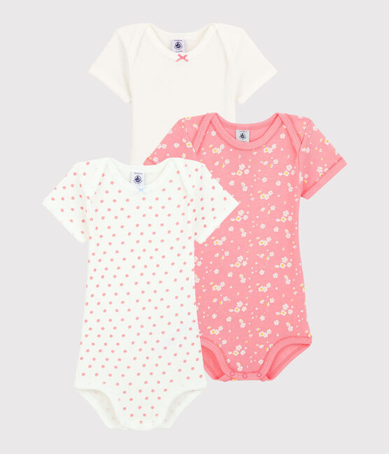 Lot de 3 bodies manches courtes printanier bébé fille variante 1