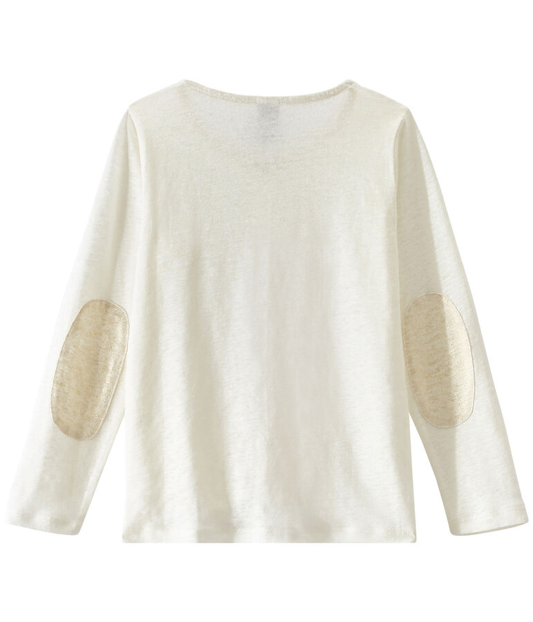 Cardigan enfant fille blanc LAIT/jaune OR