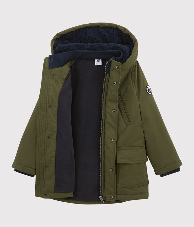 Parka enfant gar&ccedil;on vert