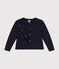 Cardigan en tubique enfant fille bleu SMOKING