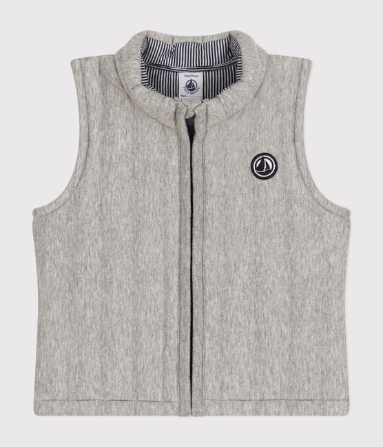 Gilet sans manche en tubique bébé gris CHATON CHINE