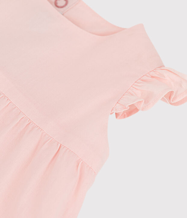 Robe sans manches b&eacute;b&eacute; en popeline rose