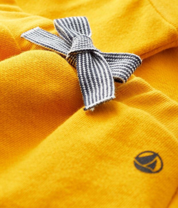 Pantalon b&eacute;b&eacute; fille/gar&ccedil;on en molleton jaune