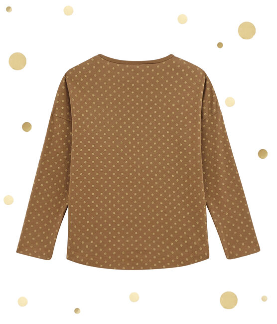 tee-shirtmanches longues marron BRINDILLE/jaune DORE