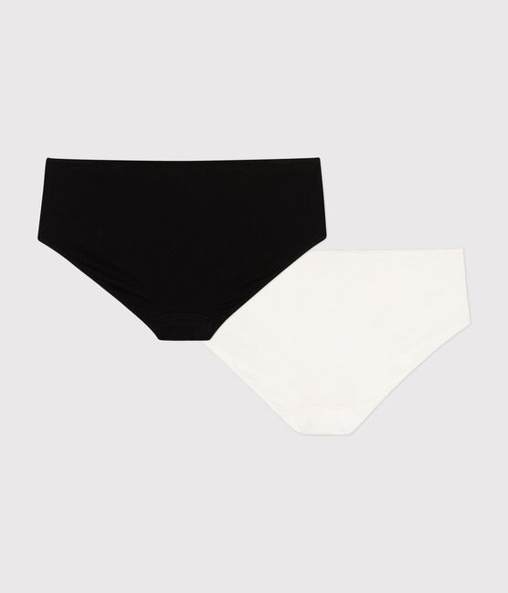 Lot de 2 shorties unis en coton et élasthanne femme variante 1