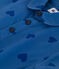 Robe enfant  manches courtes en coton cœurs bleu ALASKA FONCE/ MEDIEVAL