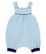 Salopette courte bébé en tubique matelassé