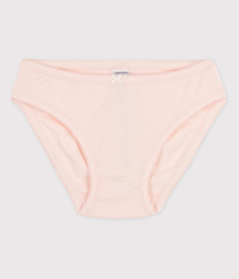 Culotte petite fille en coton rose