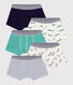 Lot de boxers enfant en coton imprimé animaux