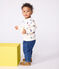 Sweatshirt bébé en coton imprimé baies à volants MILK/ MULTICO