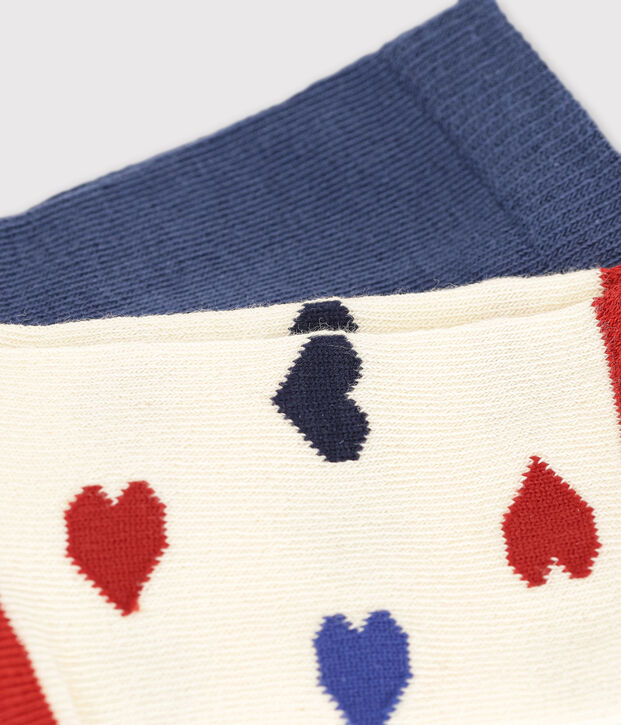 Lot de 2 paires de chaussettes enfant fille multicouleur