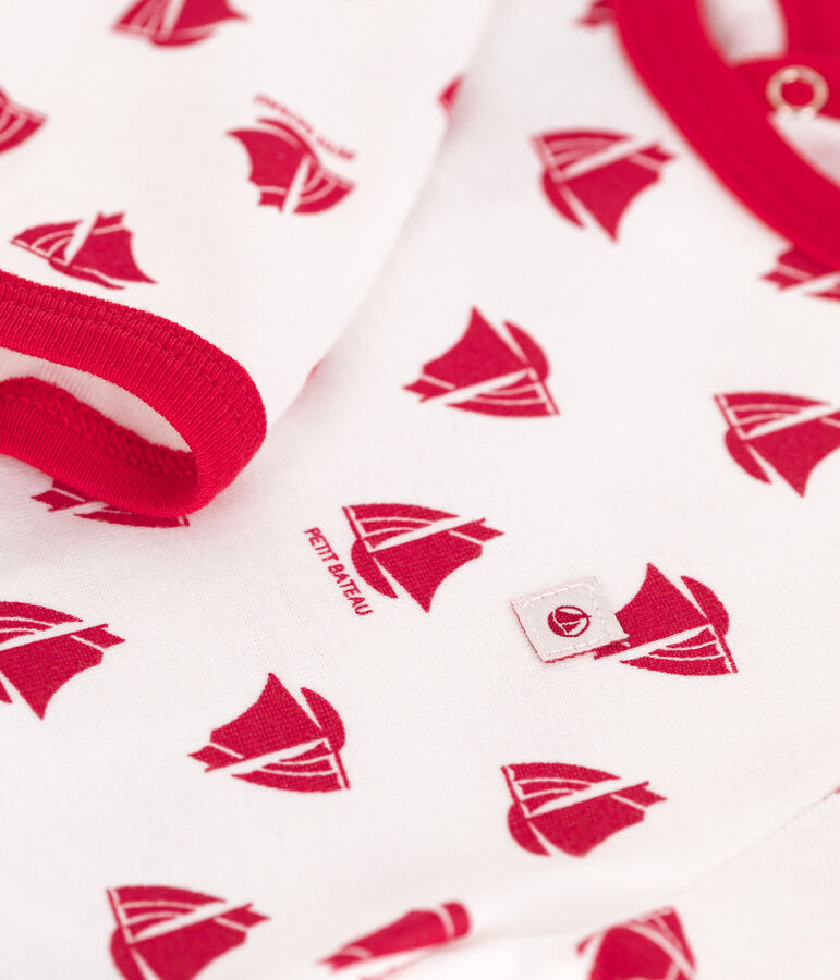 Dors bien en coton b&eacute;b&eacute; blanc ECUME/ CORRIDA