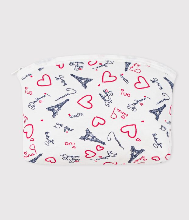 Pochette b&eacute;b&eacute; en coton imprim&eacute; Paris blanc/multicouleur